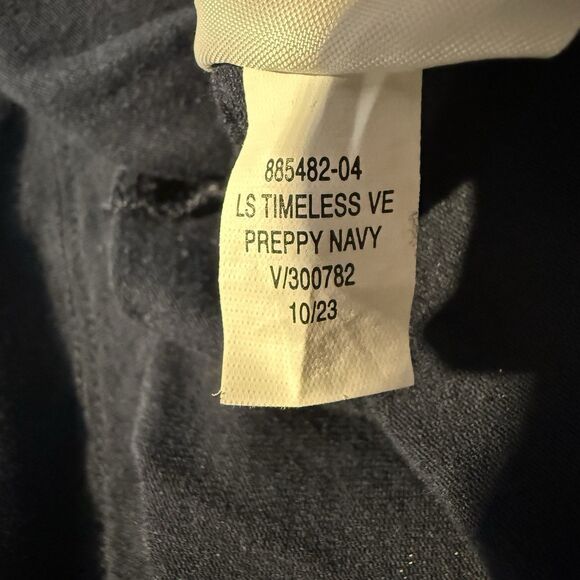 Womens Banana Republic LS Navy Blue Timeless Tee T-Shirt L Intemporel Layering - Picture 5 of 8